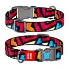 Waudog Graffiti Pattern Plastic Fastex Nylon Dog Collar