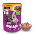 Whiskas Adult (+1 year) Chicken in Gravy Wet Cat Food - 85 gm