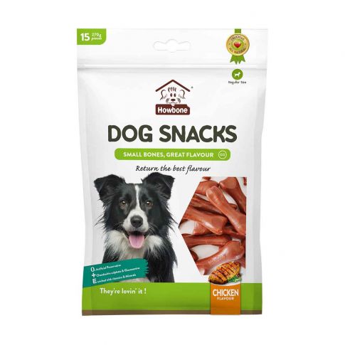 Gnawlers Howbone Dog Snack Small 15 in 1 Chicken Dog Meaty Treat - 270 gm
