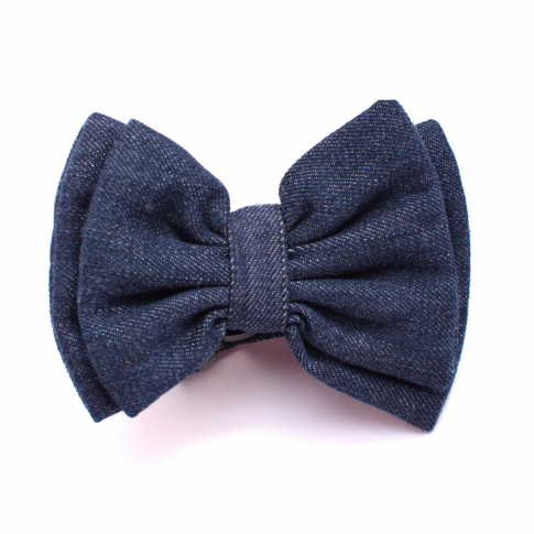 Mutt Of course Denim Dark Blue Bow Tie