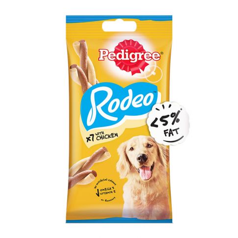 Pedigree Rodeo Chicken Adult Dog Treat - 123 gm (7 Sticks) - Pack of 12