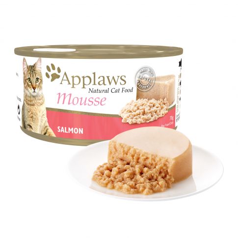 Applaws Plain Salmon Mousse Canned Adult Wet Cat Food - 70 gm
