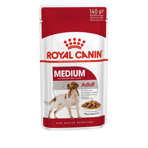Royal Canin Medium Adult Wet Dog Food 140 gm - 10 Pouches