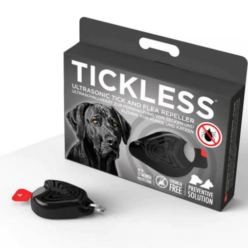 TickLess Ultrasonic Tick and Flea Repeller For All Dogs - Black
