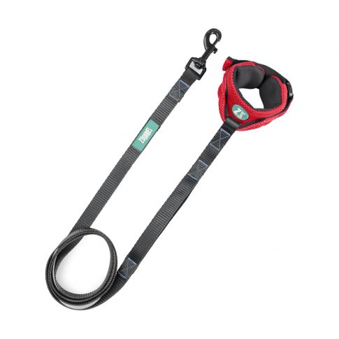 Zoomiez Hands-Free Mesh Dog Leash - Red