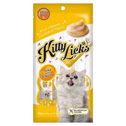 Rena Kitty Licks Tuna With Scallop Cat Treat - 15g x 30 tubes 