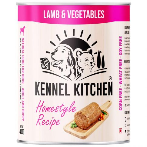 Kennel Kitchen Homestyle Lamb and Vegetables Puppy/Adult Wet Dog Food - 400 gm