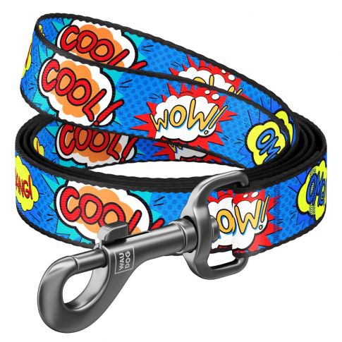 Waudog Wow Pattern Nylon Dog Leash