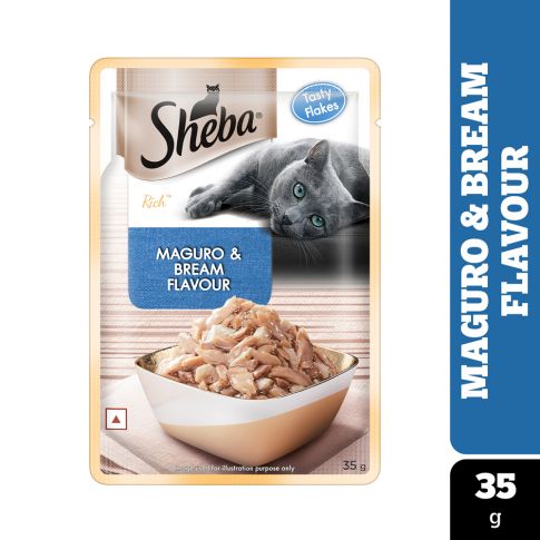 Sheba Rich Fish Mix (Maguro & Bream) Premium Wet Cat Food - 35 gm