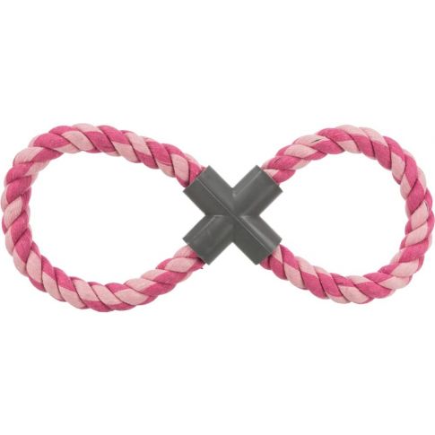 TRIXIE Tugger with Plastic Cross Dog Rope Toy – 35 cm