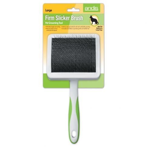 Andis Firm Slicker Brush Lime Green For Dog/Cat - Large