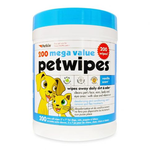 Petkin Mega Value Petwipes 200 Wipes