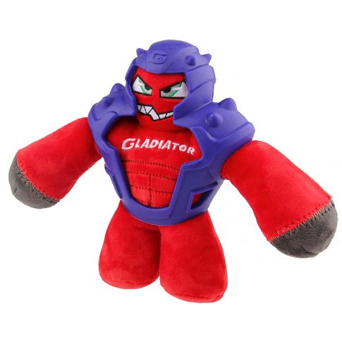 GiGwi Gladiator Man Squeaker Inside Plush/TPR (M/L) Squeaky Dog Toy - Red