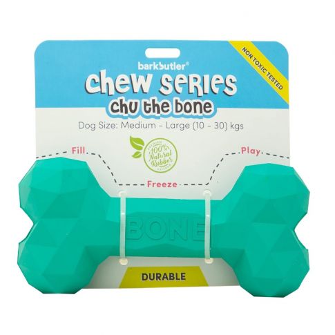 BarkButler Chu The Bone Treat Dispensing Chew Dog Toy - Green
