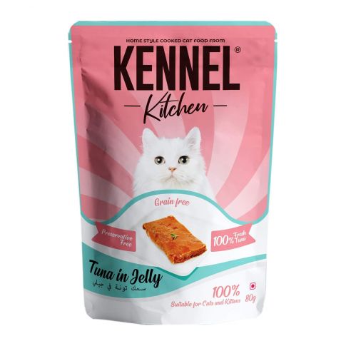 Kennel Kitchen Grain Free Tuna In Jelly Kitten/Adult Wet Cat Food - 80 gm