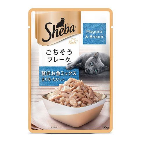 Sheba Rich Fish Mix (Maguro & Bream) Premium Wet Cat Food - 35 gm