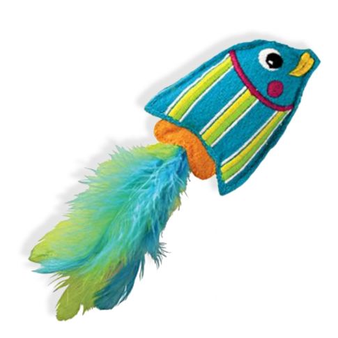 Kong Tropics Fish Cat Toy - Blue