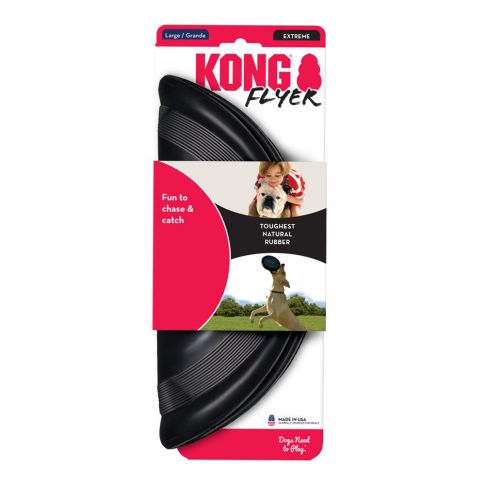 Kong Extreme Flyer Fetch Dog Toy Black - Large