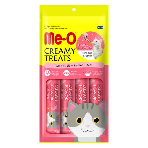 Me-O Salmon Flavor Creamy Cat Treat - 15 gm (Pack Of 4)