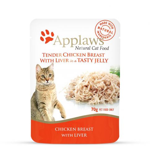 Applaws Chicken Breast with Liver in a Tasty Jelly Adult Wet Cat Food - 70 gm