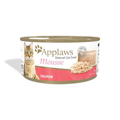 Applaws Plain Salmon Mousse Canned Adult Wet Cat Food - 70 gm