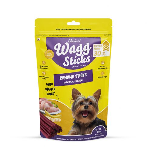 Chesters Wagg Sticks- Banana Sticks Dog Treat - 70 gm