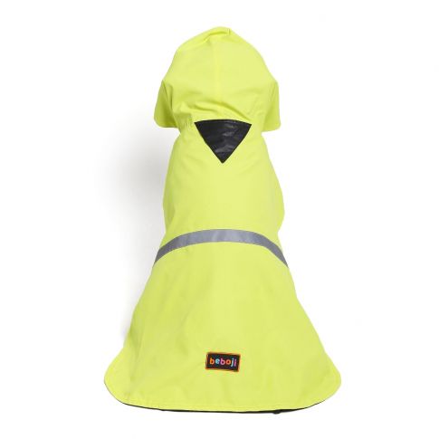 beboji Reflective Raincoat for Dogs with Hoodie -Green