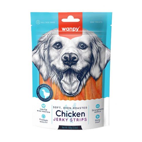 Wanpy Chicken Jerky Chips Dog Treat -100 gm 