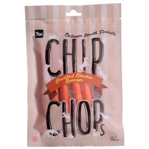 Chip Chops Chicken Sausages Dog Meaty Treat - 75 gm