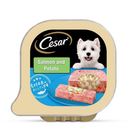 Cesar Salmon & Potato Flavour Tray Adult Wet Dog Food - 100g