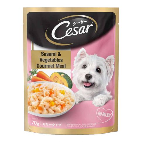 Cesar Premium Sasami & Vegetables (Gourmet meal) Adult Wet Dog Food - 70 gm