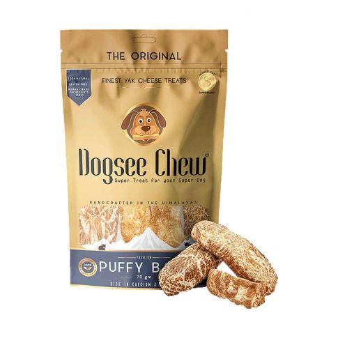 Dogsee Chew Puffy Bars Soft Dental Treat For Senior Dogs - 70 gm