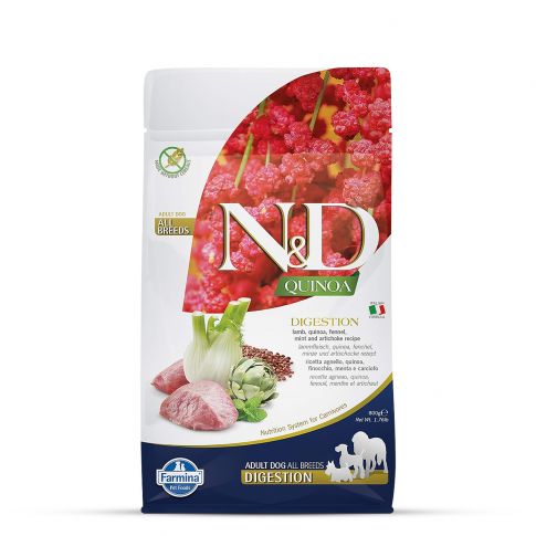 Farmina N&D Grain Free Quinoa Digestion - (Lamb, Fennel & Mint) Adult All Breeds Dry Dog Food