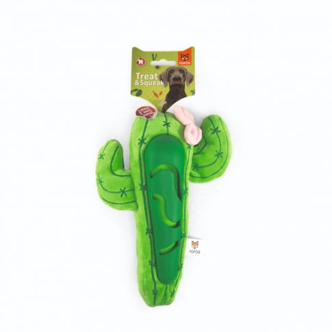 FOFOS Cute Treat Cactus Plush Dog Toy