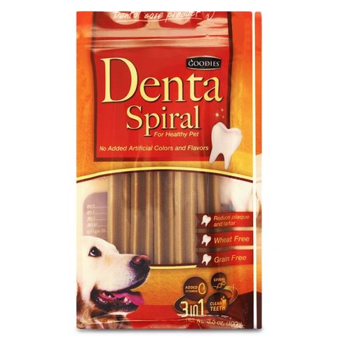 Goodies Grain Free Dental Spiral Dog Dental Treat - 500 gm