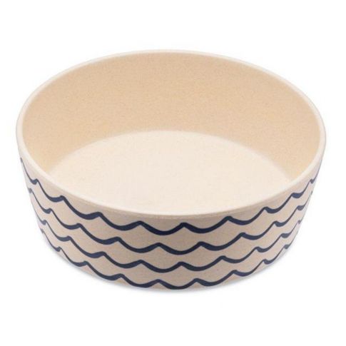 Beco Classic Bamboo Dog Bowl Ocean Waves - Large