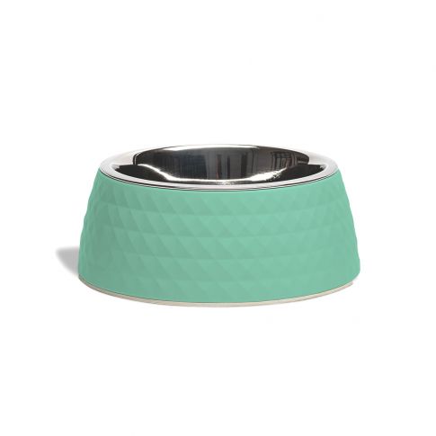 Zl Retro Pyramid Sage Melamine Dog Bowl