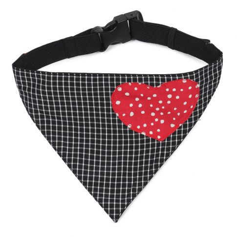 beboji Checkered Heart Dog Bandana