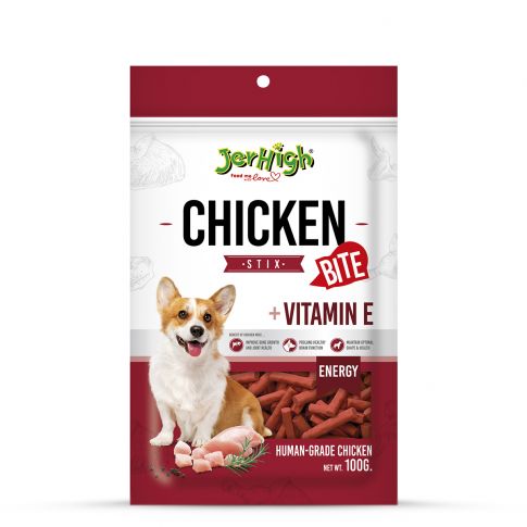 JerHigh Stix Bite Dog Meaty Treat - 100 gm