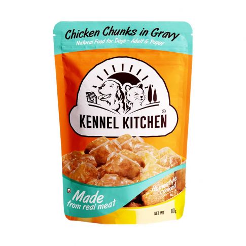 Kennel Kitchen Chicken Chunks In Gravy  Puppy/Adult Wet Dog Food (Pack Of 60)