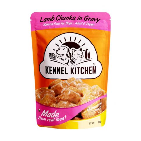 Kennel Kitchen Lamb Chunks In Gravy Puppy/Adult Wet Dog Food (Pack Of 60)
