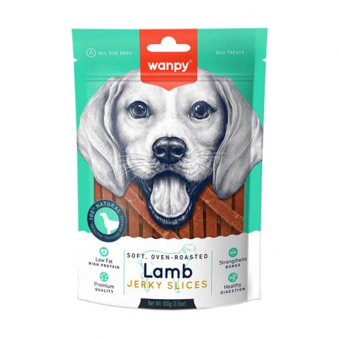 Wanpy Lamb Jerky Slices Dog Treat -100 gm 