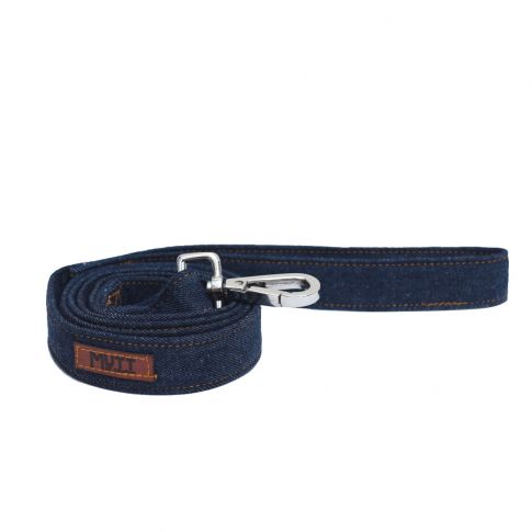 Mutt Of Course Dark Blue Denim Leash