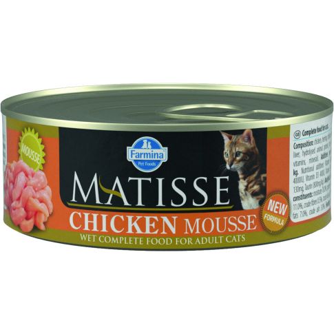 Matisse Chicken Mousse Wet Cat Food Adult - 80 gm (12 Cans)