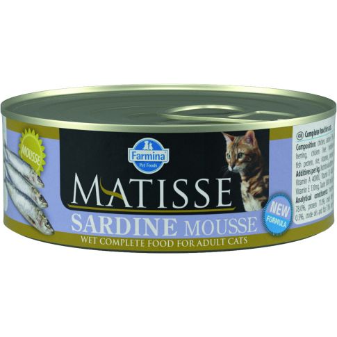 Matisse Sardine Mousse Wet Cat Food Adult - 80 gm (12 Cans)