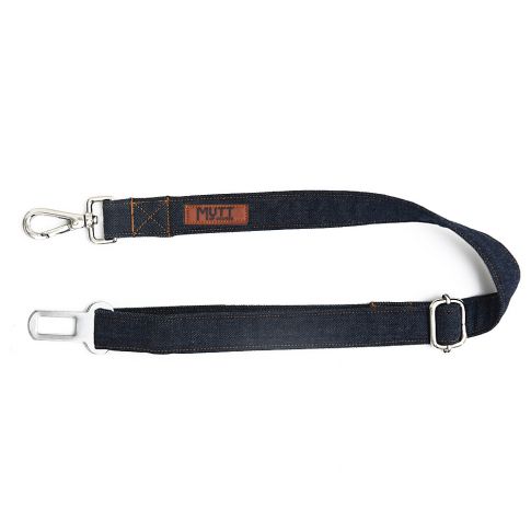 Mutt Of Course Denim Car Seat Belt