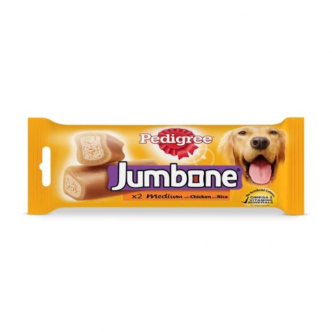 Pedigree Jumbone Chicken Rice Adult Dog Treat 2 sticks 200