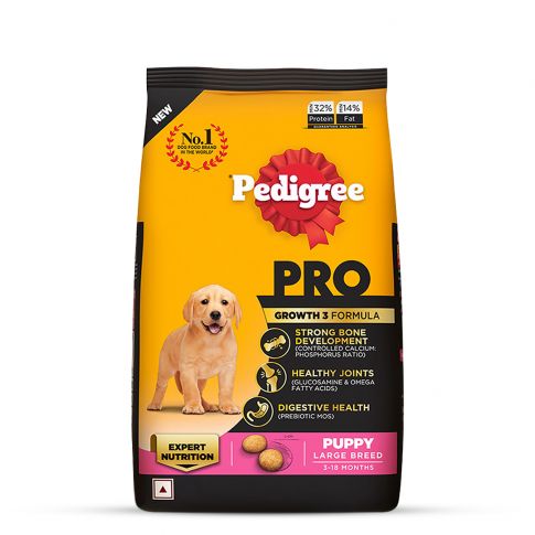 Pedigree PRO Puppy Dry Dog Food Large Breed Dog (3-18 Months), Chicken - 20 kg 