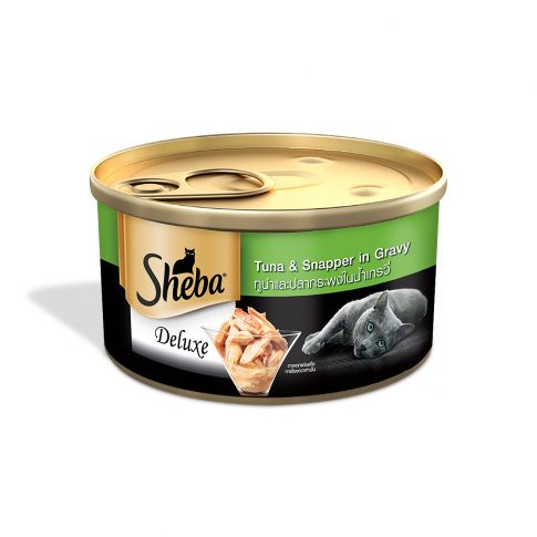 Sheba Deluxe Tuna & Snapper In Gravy Premium Canned Wet Cat Food - 85 gm