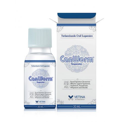 Vetina Canworm Dewormer Suspension For Puppy- 30 ml